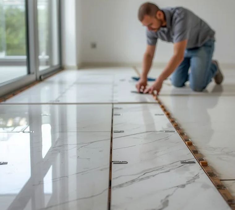 Marble floor fitting